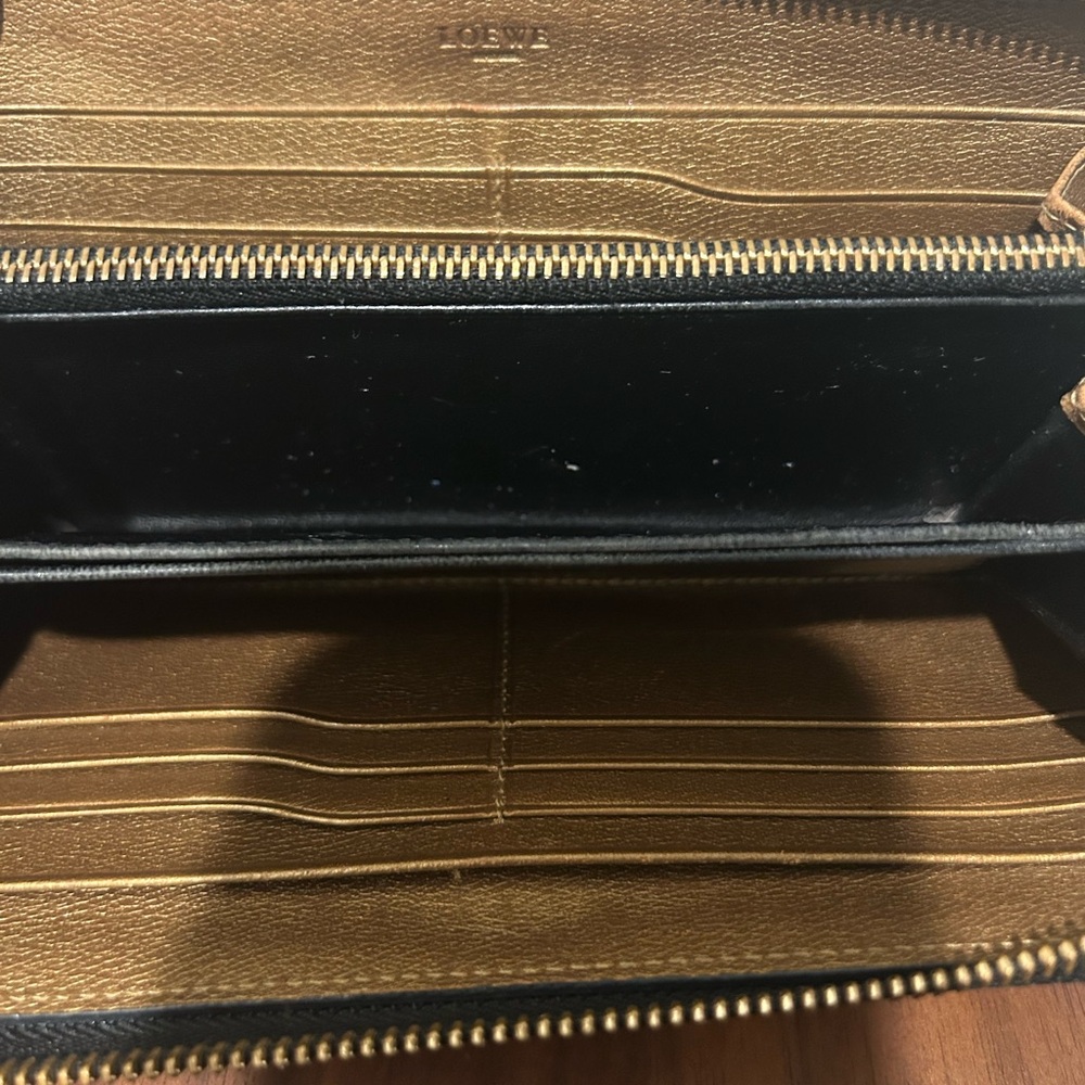 Loewe Metallic Gold Zip Wallet - Picture 8 of 12